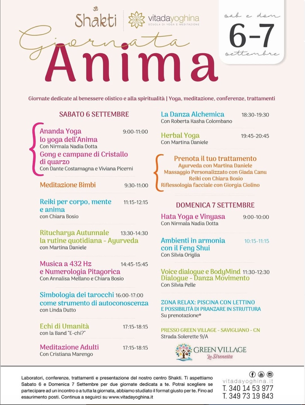 Giornata dell'Anima, terza edizione. Scopri il benessere olistico per corpo, mente e anima